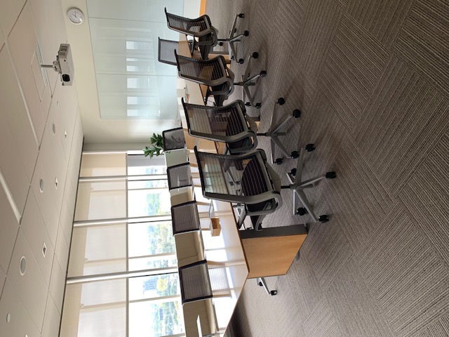 Interior photo of the Arctic Ocean Conference Room featuring long table and chairs